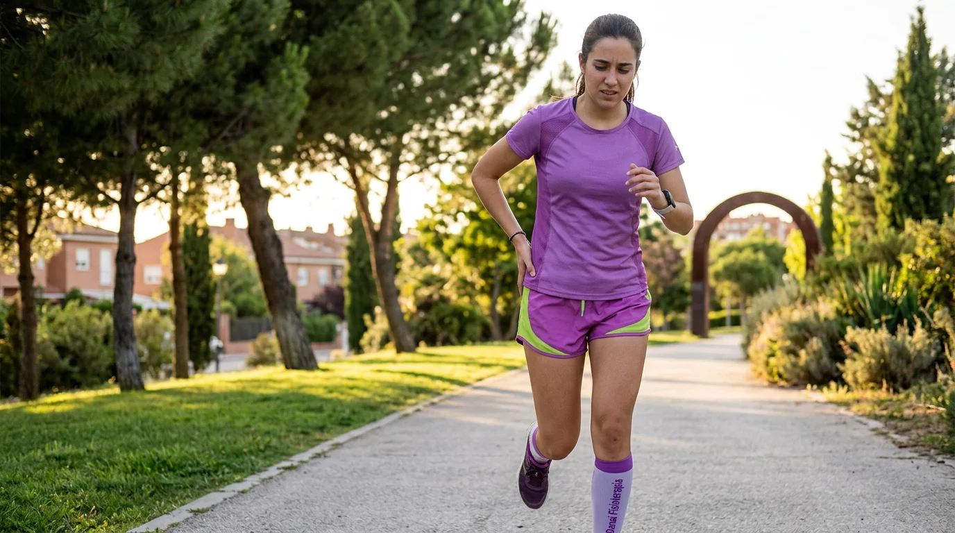 Fisioterapeuta evaluando a un corredor con dolor en el glúteo